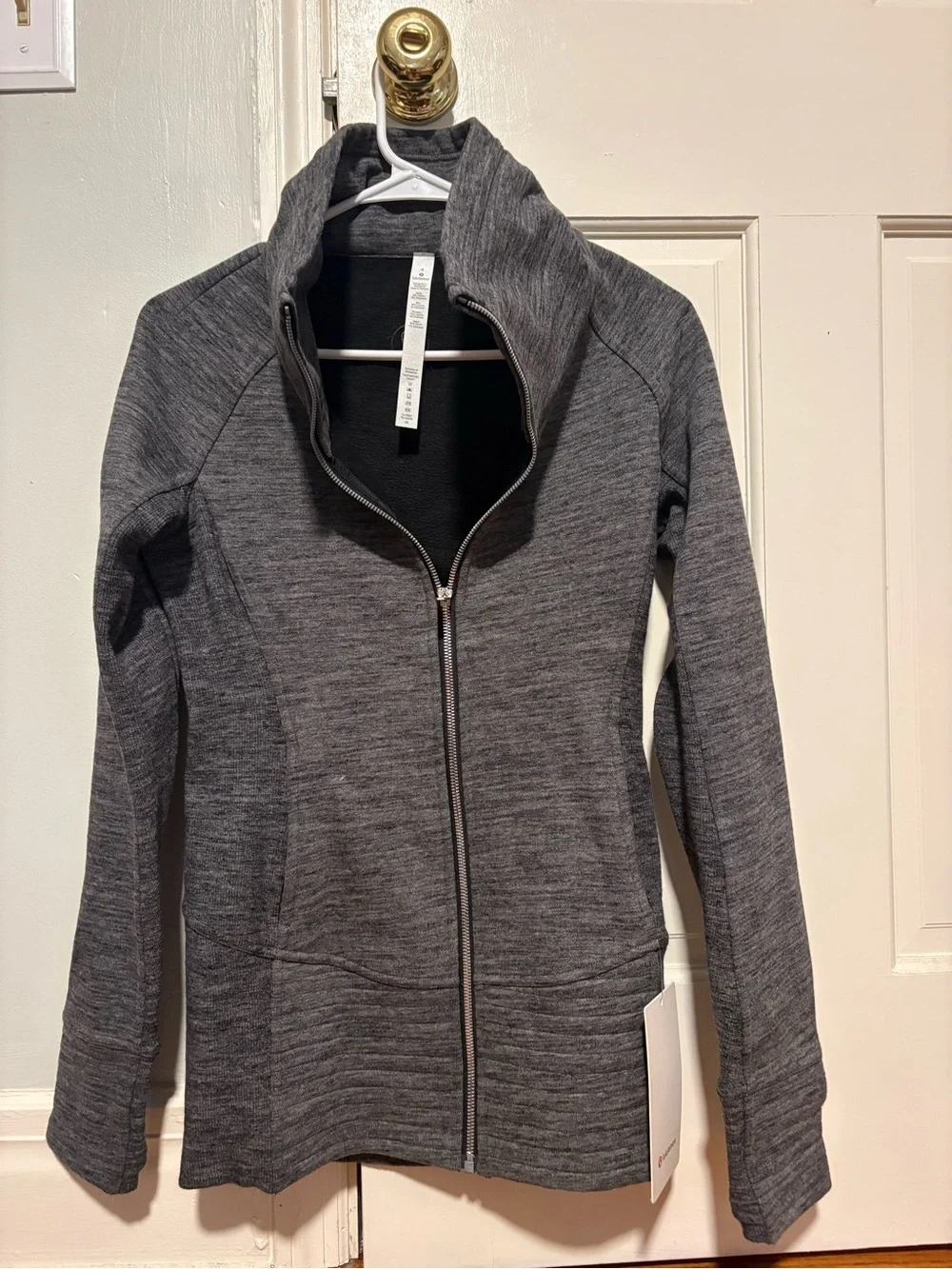 lululemon athletica Heathered Gray Full-Zip Utility Jacket